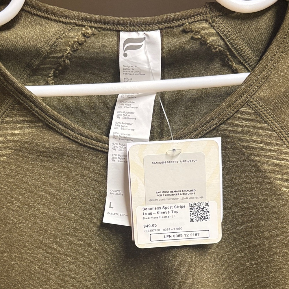 Fabletics Olive Long-Sleeve Active Top
